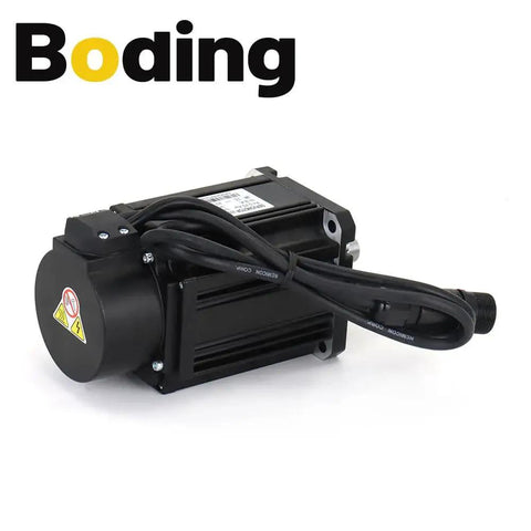Side view of Boding 400W AC servo motor kit (60ST-M01330) with black housing and attached cables