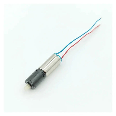 Six Millimeter Coreless Planetary Gear DC Motor Gearbox With 330 RPM Output for 1.5V to 3.7V Batteries, front view.