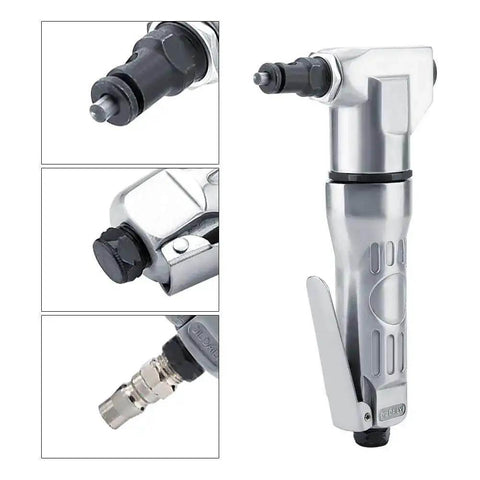 Heavy Duty Air Nibbler Metal Cutter With High Hardness Blade 2800 RPM Handheld Pneumatic Sheet Metal Cutting Tool shown from multiple angles