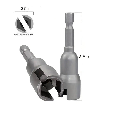 Hex Shank Socket Driver Adapter For Drills And Power Tools Heavy Duty Long Lasting Workhorse Bit Extension, dimensions shown