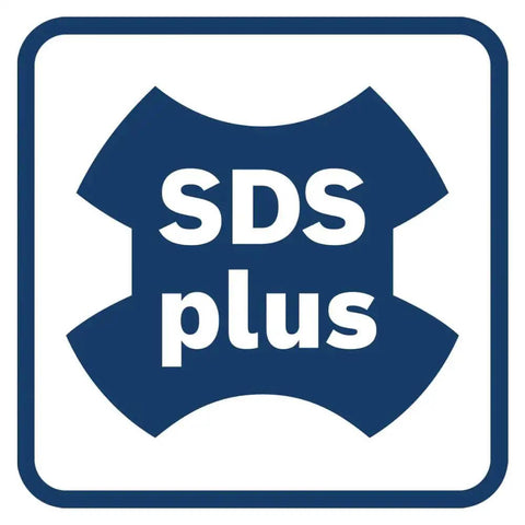 SDS-Plus logo symbol for Bulldog SDS-Plus Rotary Hammer Bit For Concrete Drilling And Anchoring, Quarter Inch By Six Inch By Eight Inch