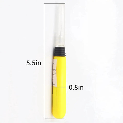 Two Pack LED Needle Threader With Light For Sewing Illuminated Manual Threader With Pinhole Visibility Quick Threading On Sewing Machine Batteries Included Handy Two Piece Sewing Tool Set, showing dimensions of 5.5 inches by 0.8 inches.