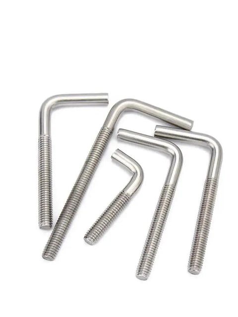 L Shape Foundation Bolts 304 Stainless Steel Right Angle Anchor Bolt With Long Square Bend Screws M4 M5 M6 M8 M10 M12 L Shaped Screws M6x40