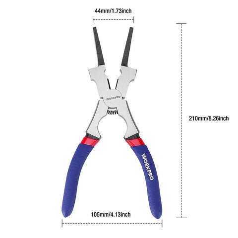 Eight Inch Welding Pliers With CR-V Steel Construction, Spring Loaded Non Slip Grips, Multi Function Tool For Cutting Wires