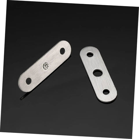 Heavy Duty Stainless Steel Pivot Hinges For Invisible Doors And Hidden Swivel Hinge, 10 Pcs shown on black background