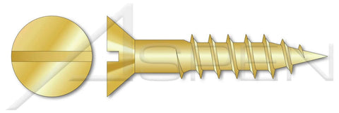 50 Pack Size 16 By 3 Inch Silicon Bronze Wood Screws With Flat Slot Drive, Beefy Aggressive Threads For Quick Grab, Threadless Shank