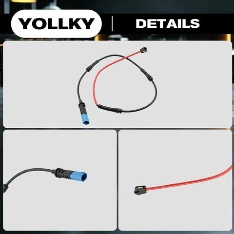 Front brake pad wear sensor cable with blue connector and red lead for BMW 330i/M340i, 1-pack