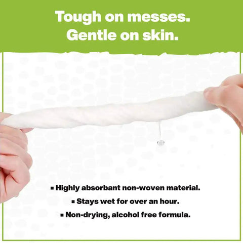 Hands shown twisting a Giant Heavy Duty Cleaning Wipes For Multi Surface Use And Hand Tool Cleanup, 100 Count, 15 By 10 Inch.