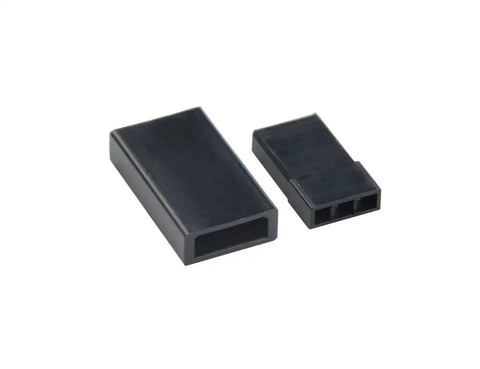 Black connector housing from 900 Piece Universal Servo Cable Connector Kit With Male And Female Crimp Pins 2.54mm Pitch Compatible With JR Hitec
