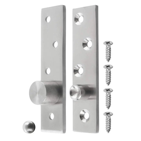 4 Inch Offset Axes Rotating Hinge 360 Degree Door Pivot Hinge Concealed Up Down Shaft Stainless Steel Brushed Nickel Finish Tough As Nails 2 Pack