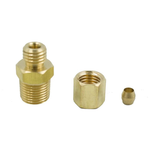 Brass compression tube fitting adapter, male 3/16 in tube OD x 1/8 in NPT, pack of 5