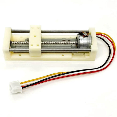 Compact 5V Micro 2 Phase 4 Wire Stepper Motor Linear Rail Actuator With 48mm Stroke 18 Degree Step Angle Perfect For Tiny DIY CNC Projects Robotic Micro Motion Systems And Lead Screw Slider