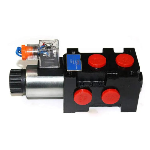 Hydraulic Solenoid Selector Diverter Valve For Switching Oil Circuits Between Different Flow Rates And Pressures, 13 GPM 50 LPM Max Flow