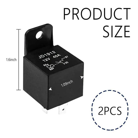 40Amp 12V 4 Pin Car Relay Waterproof And Dustproof For Motorcycle Truck Boat SPST No Heavy Duty Automotive Relay dimensions