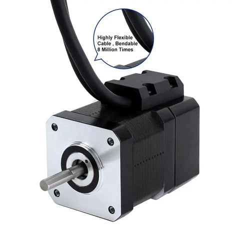 Closed Loop Stepper Motor CNC Kit With Nema 17 42Ncm 60 Oz In Encoder 1000 PPR 4000 CPR And CL42T V4 1 Driver shown with flexible cable