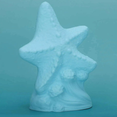 3D printed starfish display model in matte light blue using Matte PLA Filament 1.75mm Light Blue 1kg Spool Fits Most FDM 3D Printers