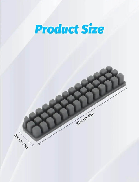 Product size of brush in 6-Piece Silicone Nozzle Brush Kit For A1 3D Printer Hotend Cleaning Tools, dimensions shown in millimeters