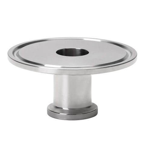 Sanitary concentric tri-clamp reducer, 2 in x 1/2 in, 304 stainless steel fitting