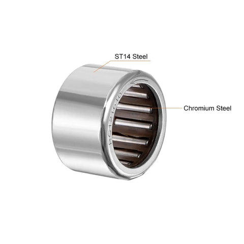 uxcell RC121610 needle roller bearing, one-way, 3/4 in bore, 1 in OD, 5/8 in width, chromium steel rollers