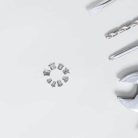8 Piece Dowel Center Pin Set With Precision Point For Woodworking Drilling And Hole Alignment on white background