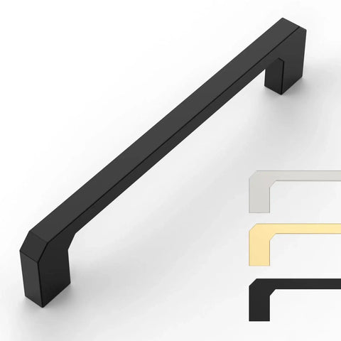 10 Pack 5 Inch Matte Black Cabinet Pulls Zinc Alloy Kitchen Cabinet Handles Cabinet Hardware For Cabinets And Drawers 128mm Center To Center