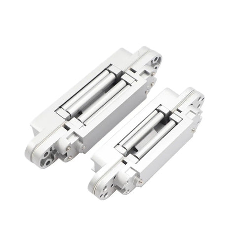 2 Pack Invisible Door Hinges For Outward Opening Wood Doors, Hidden Cross Style Hinge With 180 Degree Swing, Silver Finish