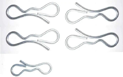 Image of Bow Tie Lock Cotter Pin Deck Clip Set 194209 194208 Seven Sixteenth Inch And Five Sixteenth Inch Replacement Pins
