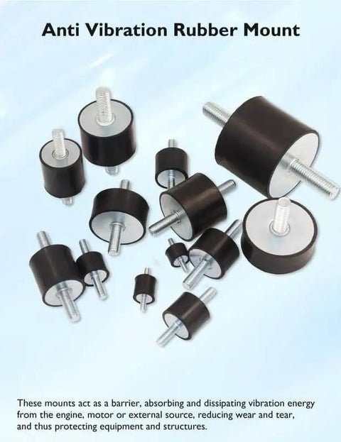 Various sizes of M10 Rubber Vibration Isolator Mounts Double Stud Shock Absorber Anti Vibration Silent Blocks for cars and motors