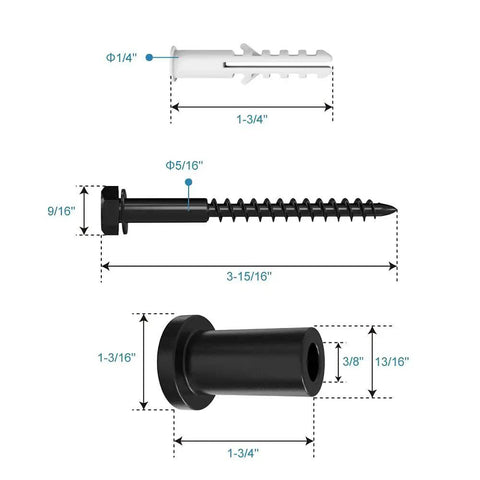 Sliding Barn Door Track Spacer 1-3/4 Inch Replacement Assemblies Connecting Kit Adjustable Carbon Steel Connectors