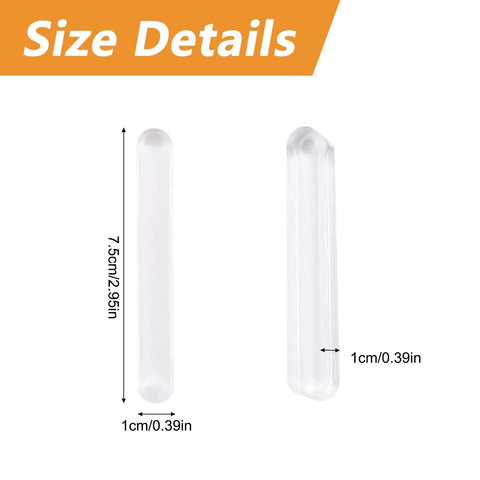 Size details of Mini Self Adhesive Clear Acrylic Cabinet Drawer Pulls 2 Pack No Punching Design Push Pull Handles