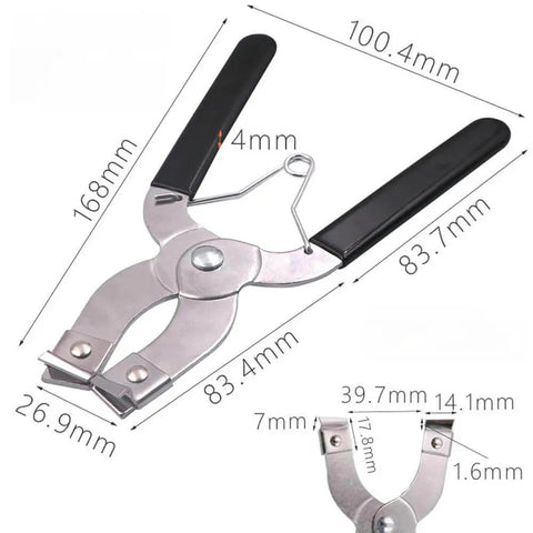 Pro Grade Piston Ring Pliers Kit With Ring Installer And Removal Tool, stainless material, 168mm length, garage use tool