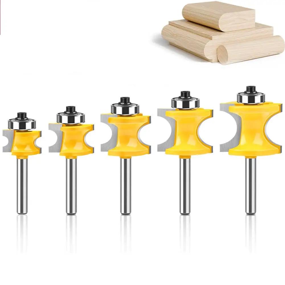 bullnose beading router bits set - 5-Piece Carbide Tip...