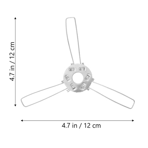 Spring Clip Lamp Shade Bracket Set For DIY Pendant Lights, 3 Fork Metal Holder, silver tone, measuring 4.13 x 4.13 inches