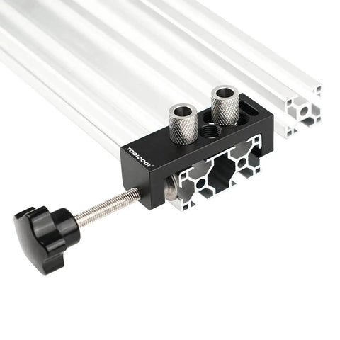 Aluminum Profile Drill Guide For Access Holes, Precision Drill Jig For 2020 2040 3030 3060 4040 Extrusions shown on extrusion profile