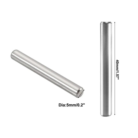 24 Pack Five Millimeter By Forty Millimeter Dowel Pins 304 Stainless Steel Pegs For Shelves And Furniture Supports Silver Tone