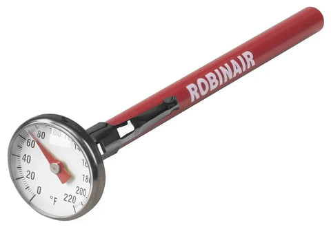 1-Inch Dial Thermometer For Automotive Air Conditioning Vent Testing 0 To 220 F with pocket clip and red handle