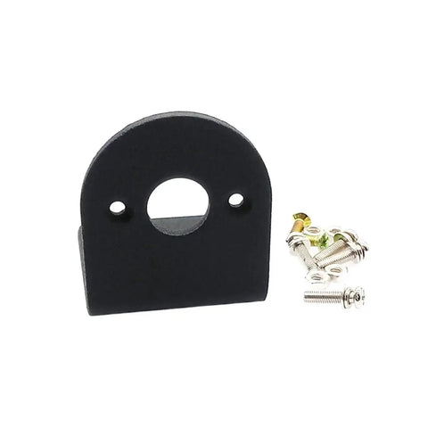 38ZYTD Bracket For DC 555 550 545 Motors Black Aluminum Alloy L Shape Fixed Mounting Support with screws