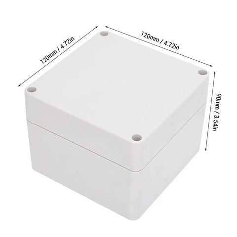 IP65 Waterproof ABS Electrical Enclosure Box 120x120x90mm Rustproof Junction Box with Concealed Mounting Holes