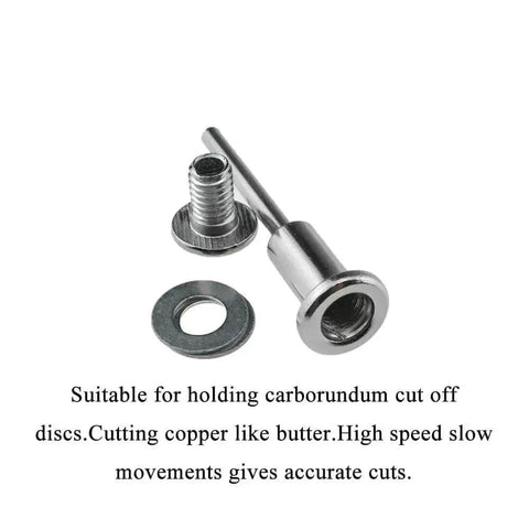 One Eighth Inch Cut Off Wheel High Speed Steel Screw Mandrel Shank Holder Rotary Tool Bit Set components on display