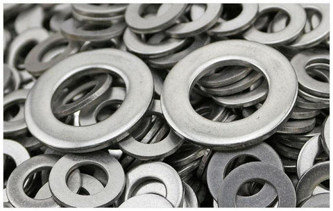Flat washers, stainless steel 304, 1/4 in ID x 1/2 in OD, plain finish