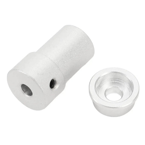 Universal 4mm Aluminum Shaft Coupling for 48mm and 60mm Omnidirectional and Mecanum Wheels and DC Motors; ideal for robotics projects.