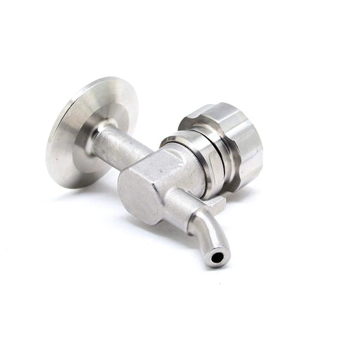 QiiMii 1.5-inch SS304 stainless sampling valve with clamp end, beer system valve, 2-pack.