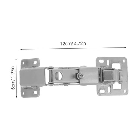 2 Pack Heavy Duty Invisible Hinges For Secret Doors And Low Profile Barn Door Hardware in cold rolled steel, dimensions shown.