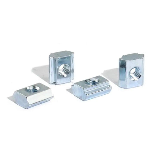 50 Pieces M3 Slide In T Nuts Tee Sliding Nut For 2020 Series Aluminum Extrusion Profiles With 6mm Slot Silver Finish