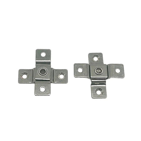 304 Stainless Steel Torque Hinge With 360 Degree Rotation Positioning Shaft 2.0 N m Heavy Duty Pro Grade Corrosion Resistant Cabinet Door Hinge With Hole 1 Piece For Cabinets And Enclosures, two front view