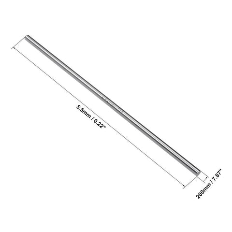 Round Steel Rod 5.5mm x 200mm HSS Lathe Bar Stock For Shafts Gears Drills Lathes Boring Machines And DIY Projects Ultra Tough Wear
