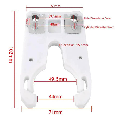 ISO30 Tool Holder Clamp For CNC Machines And Automatic Tool Changer, Flame Proof Rubber Claw, Wear Resistant, 5 Piece Set dimensions