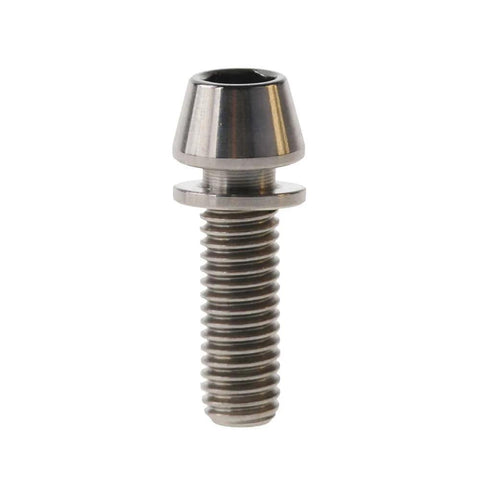 Titanium MTB Stem Bolts M5x16/18/20mm Taper Head Hex Socket Screws With Titanium Washers Pack Of 6 Dope Grade 5 6AL4V Lightweight