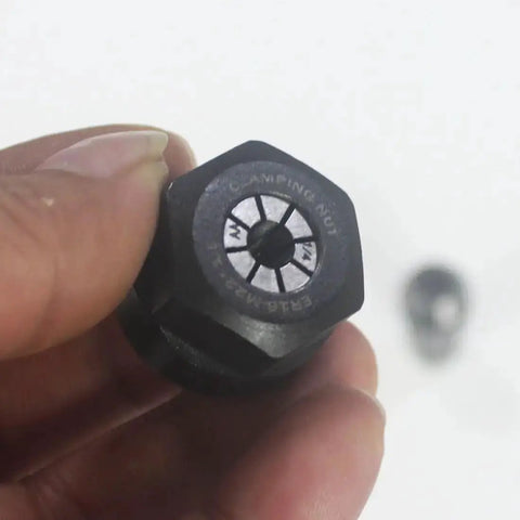 ER16 Spring Collet Nut Set Top Notch High Precision Collet Chucks for CNC Milling and Engraving, close-up of 1/8 inch clamping nut