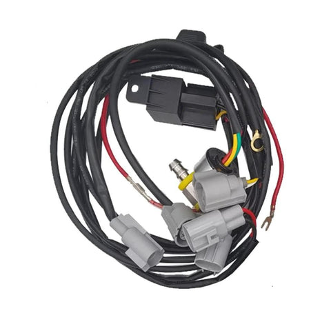 PNEUGO 12V brake booster vacuum pump kit wiring harness with gray plugs and a black control module